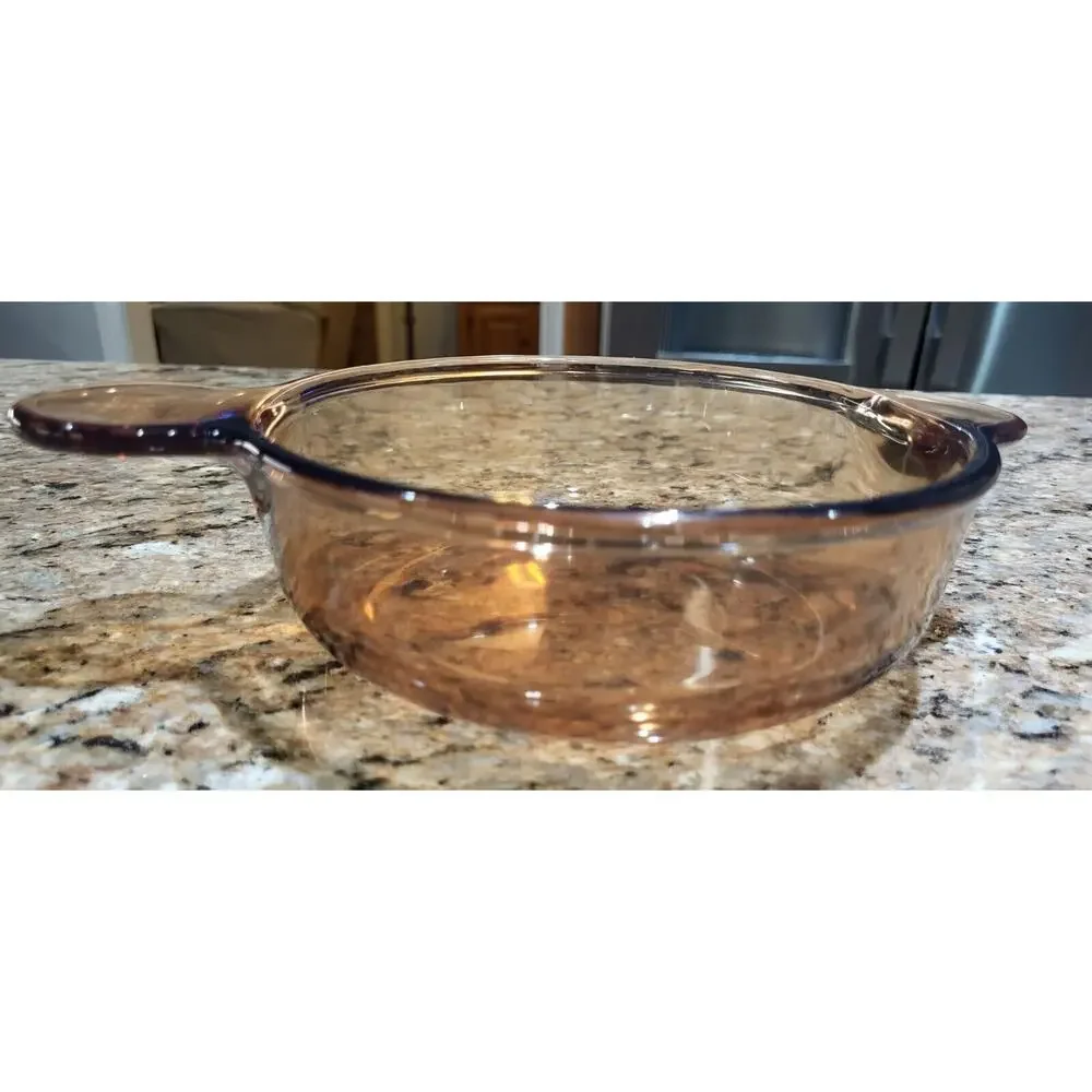 Corning Ware Vision/ Cookware/ V-240-B / 24 Oz Amber (No Lid) Grab It Bowl